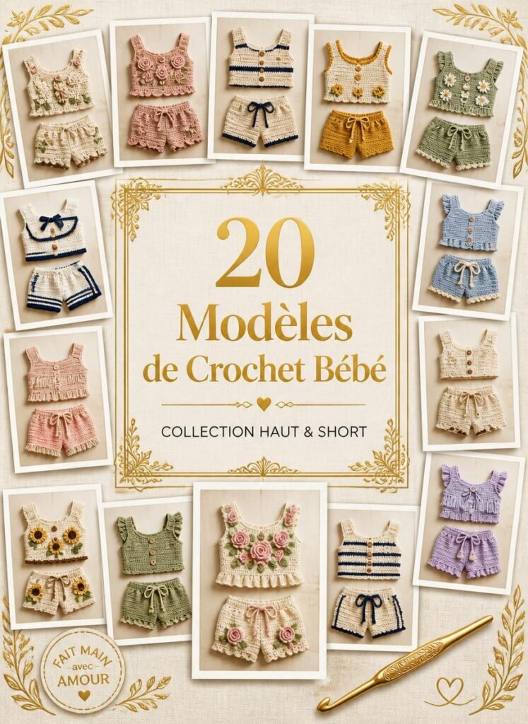 Ensemble Haut et Short Bébé au Crochet : 20 Modèles Inspirants