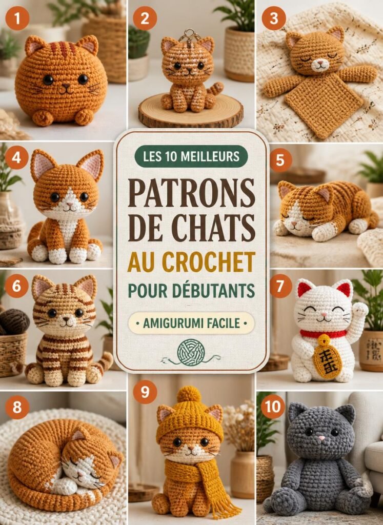 Les 10 Meilleurs Patrons de Chats au Crochet pour Débutants