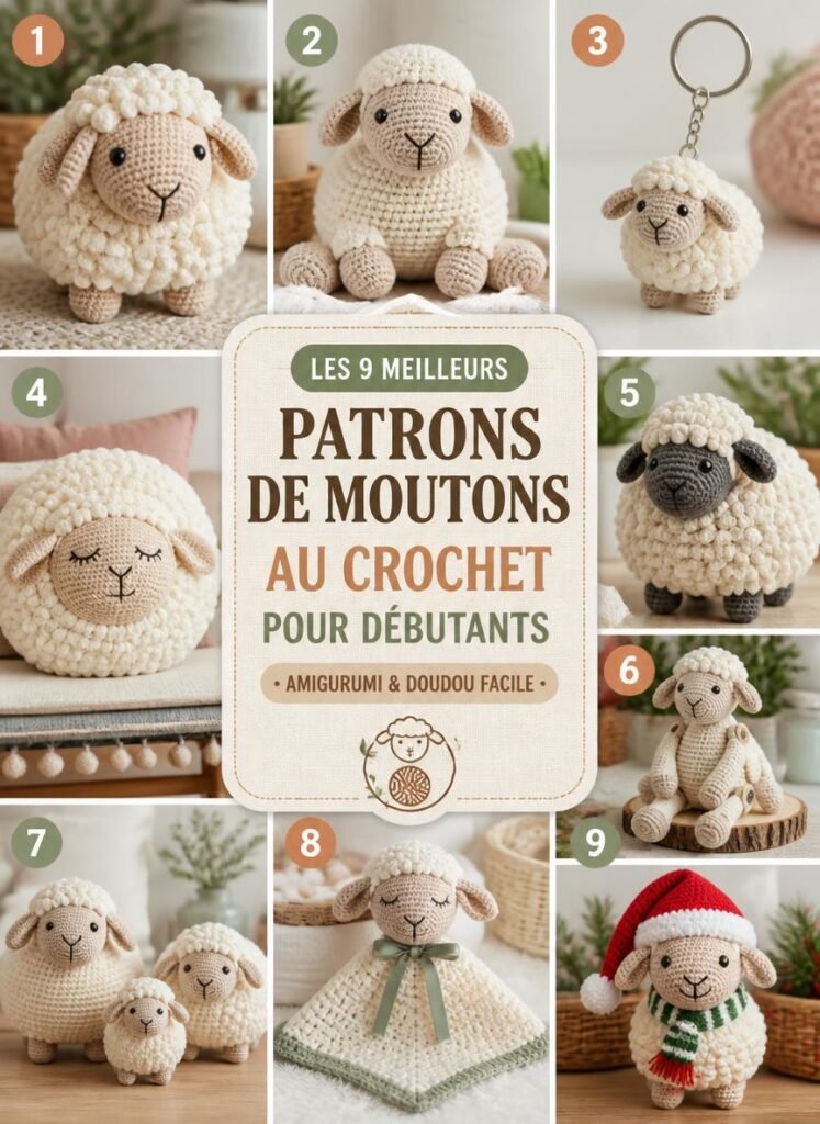 Les 9 Meilleurs Patrons de Moutons au Crochet pour Débutants