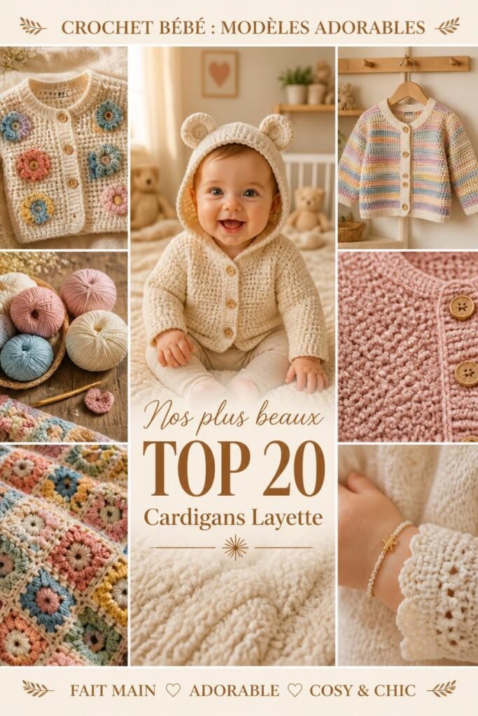 Gilets Bébé au Crochet Gratuits