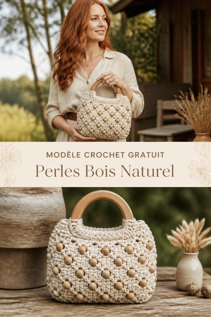 cabas crochet dégradé beige chocolat, accessoire luxe fait main